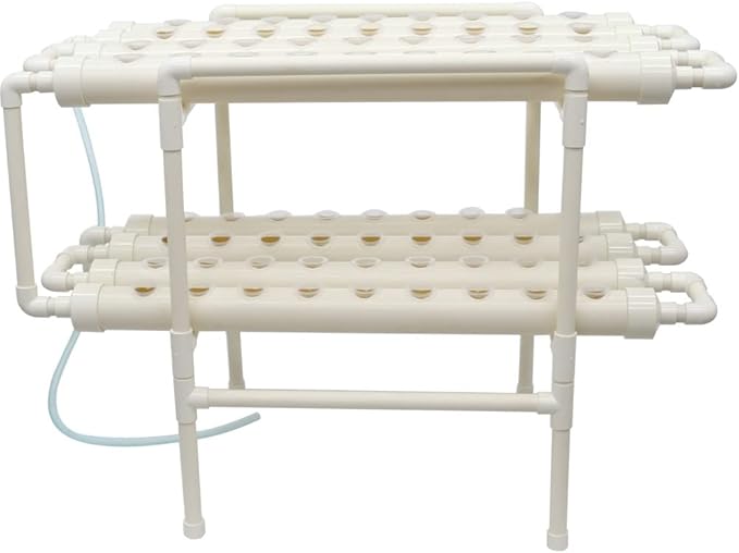 Wall-Mounted Hydroponic Grow Kit 72 Plant Sites Hydroponics Planting System 8 PVC Pipes Hydroponic Gardening Indoor System with 110V Water PumpPlanting SpongeHose