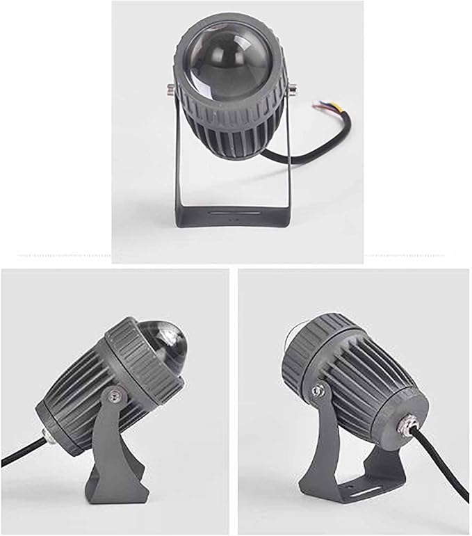 LED Spot Lights Beam Light 10W Outdoor Adjustable Bracket Floor Light IP65 Waterproof Spotlight Narrow Beam Spotlight Exterior Wall Projector Lights AC85-265V(YellowA)