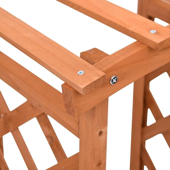 Wooden Trellis Planter with Arch Raised Garden Bed with Trellis Wooden Garden Bed Outdoor Planter Box for Yard Garden Balcony 19.3x15.4x46.1 Firwood-725