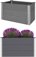 Garden Raised Bed WPC 39.4x19.7x21.3 Gray Grey 31.68 lbs