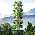 Hydroponic Growing System Kit with LED Grow Lights Automatic Timer Indoor/Outdoor Gardening 20-36 Plant Sites 7 Layer Vegetable Tower for Home &amp Urban Farming