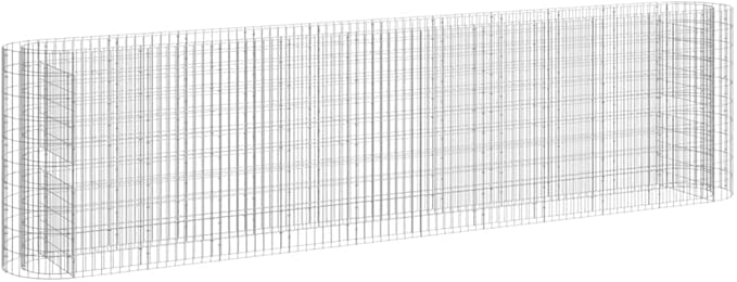 YAFF Gabion Raised Bed Galvanized Iron 157.5x19.7x39.4