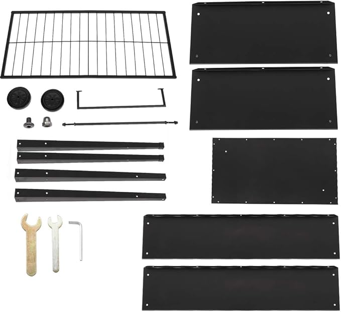 Planting Box with WheelsRaised Planter Box with Legs Outdoor Metal Elevated Garden Bed On Wheels for Vegetables Flower Herb PatioBlack