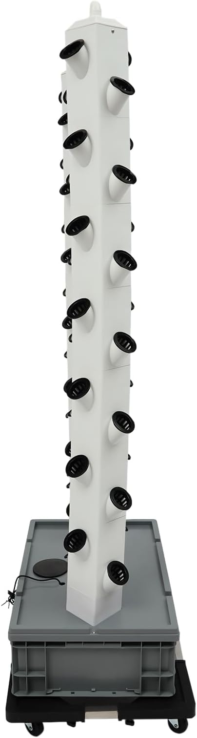 Hydroponic Growing Tower System Kit 56-Plant Vertical Hydroponics Garden Tower for Outdoor Indoor Herbs Fruits Vegetables Smart Garden Planter Kit