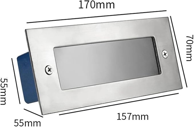 5W LED Landscape Step Lights - Rectangular IP65 Waterproof Underground Stair Lamp for Outdoor Use (Red White Light 5W-12V)