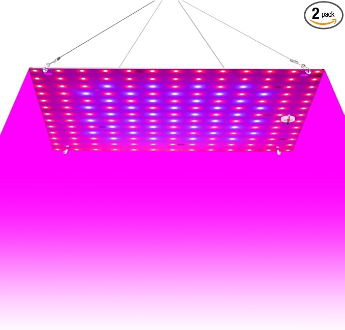 250W Indoor Plant Grow Light Seedings Cultivation Lights AC100-277V Hydroponic Planting Panel Lights UV/IR Greenhouse Tent Succulent Vegs Potting Flowers Fruits Cactus Moss Filling Lights US Plug
