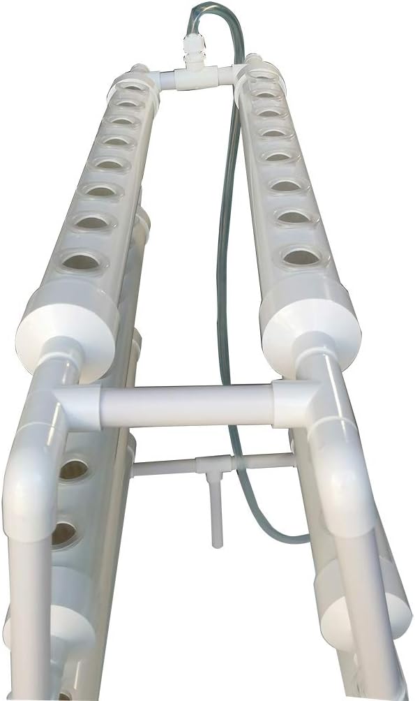 Wall-Mounted Hydroponic Grow Kit 70 Plant Sites Hydroponics Planting System 8 PVC-U Pipes Hydroponic Gardening Indoor System with 110V Water PumpPlanting SpongeHose