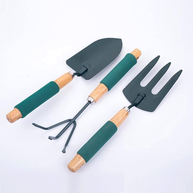Garden Tools Garden Tool Collection - 3PC Garden Tool Set (Hand Trowel Hand Transplanter Hand Cultivator) -Gift for Women and Men