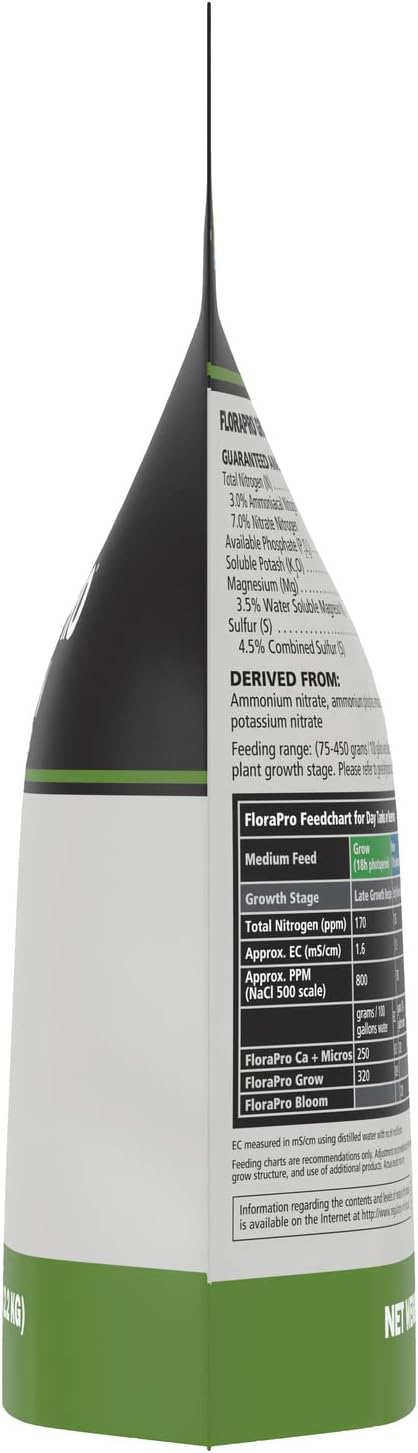 General Hydroponics FloraPro Grow 10-12-22 Nutrient for Commercial Cultivation 5 lbs.