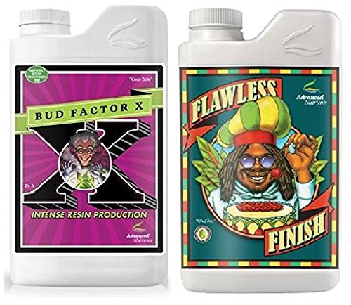 Advanced Nutrients Bud Factor X and Flawless Finish Bundle with Conversion Chart and 3ml Pipette-1 Liter