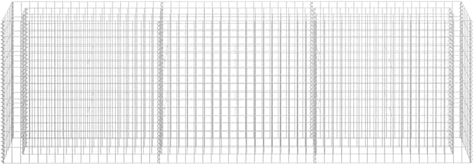 Gabion Raised Bed Silver Galvanized Steel Large Gabion Raised Bed Gardening Pots &amp Planters 145639