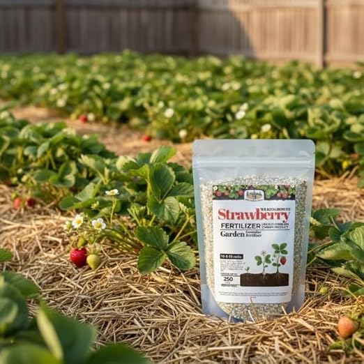 Old Cobblers Farm™ Wicked Growth Strawberry Fertilizer with Micronutrients-Enhances Soil Health &amp Berry Yield - Slow-Release Nutrients for Robust Growth-for Home Gardens (5/10/15/20lbs) (15 lbs)