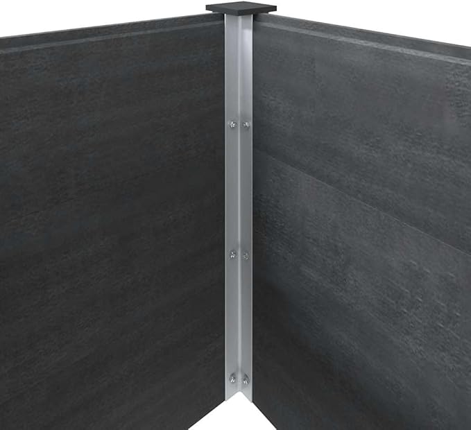 Garden Raised Bed Grey Wood Plastic Composite Large Durable Gardening Pots &amp Planters 318097