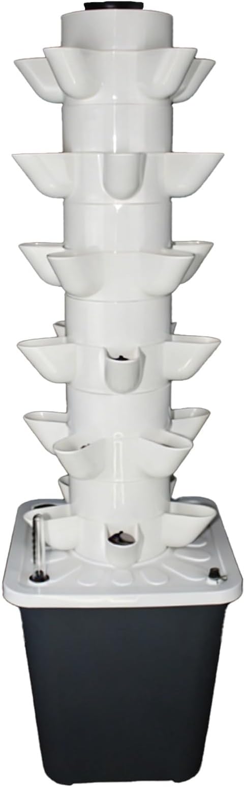 15/18/25/30 Chamber Hydroponic Tower Aquaponics Seeding System Aeroponics Kit - Garden Hydroponic System Includes Water Pump 6layers30holes