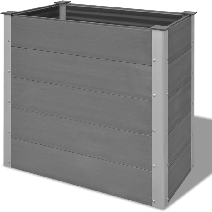 YAFF Garden Raised Bed WPC 39.4x19.7x35.8 Gray (57.86lbs)