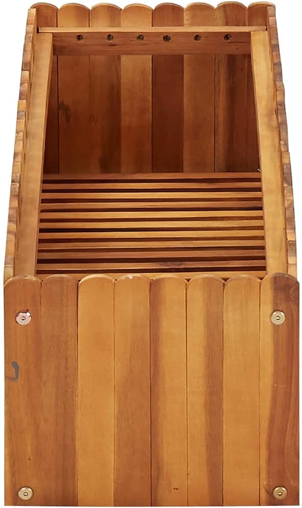 Garden Raised Bed Gardening Box Planter Boxes Garden beds Outdoor Patio planters Suitable for Corridor Nursery Courtyard Orchard 39.3x11.8x9.8 Solid Acacia Wood
