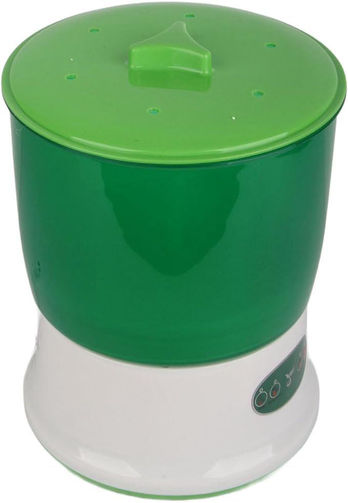 Fydun Soybean Sprout Machine Bean Sprouts Large Capacity Food Grade High Automatic Soy Germination Trays with 360 Degree Sprayer Growing Kit for Home Use 3 Safety Degrees Widely (110V US Plug)