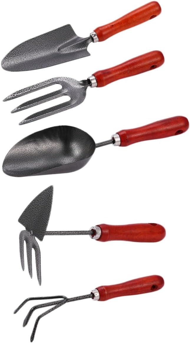 Garden Tool with Ergonomic Handles Lightweight Planting Shovels and Rake for Flower Beds and Outdoor Gardening Polished Edges for Easy Digging and Soil Loosening