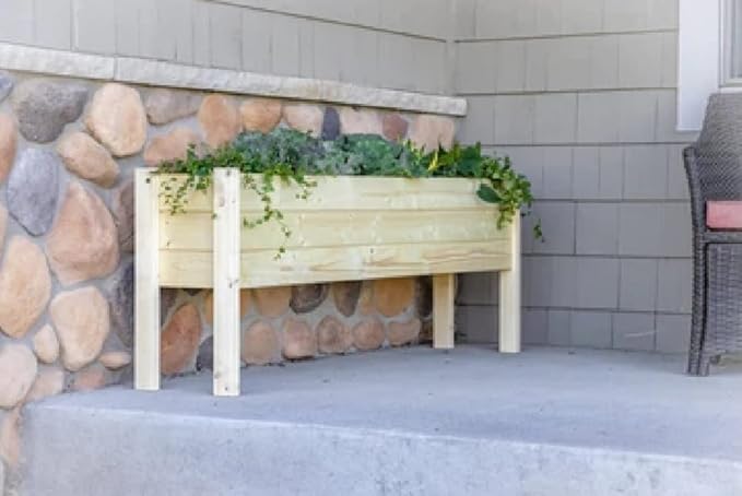 Zylina Wood Raised Garden Bed - Long 60x12x22 Raised Planter Boxes - These Garden Beds for Outdoor with Legs Grow Healthy Vegetables Herbs and Beautiful Flowers on Your Patio or Backyard.