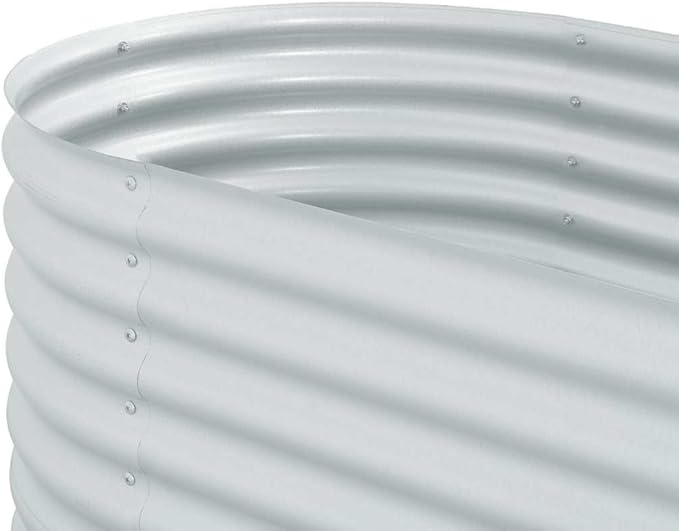 Garden Raised Bed Silver Galvanized Steel 126x31.5x31.9 inch Large Outdoor Metal Planter Box for Vegetables