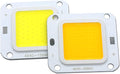 2PCS Smart IC No Need Driver LED COB Lamp Bead DC27-36V 10W 50W 60W 70W DIY Flood Light Bulb Outdoor Spotlight Landscape Chip Lamps(3000K20W 46X40MM)