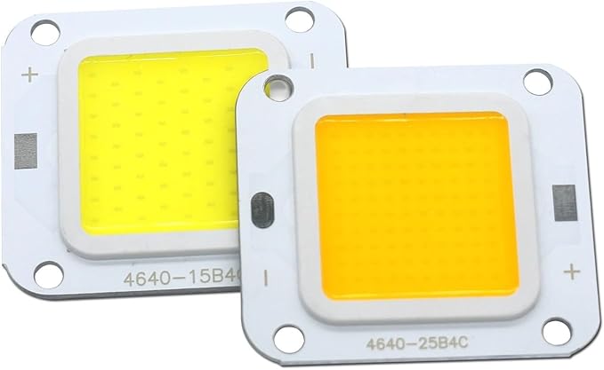 2PCS Smart IC No Need Driver LED COB Lamp Bead DC27-36V 10W 50W 60W 70W DIY Flood Light Bulb Outdoor Spotlight Landscape Chip Lamps(6500K30W 46X40MM)