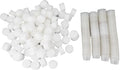 Greensen 100 Hydroponic Net Cups Set Reusable Plastic Hydroponic Plant Basket with Growing Sponges for Vegetable Seedlings Effectively Promote Plant Roots (White)