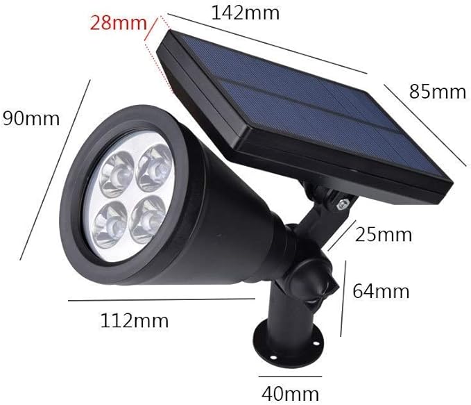 Decoration Solar Outdoor Wall Lamp Lawn Waterproof and Moisture-Proof Lawn Spotlights Can Be Used for Park Street Lights Landscape Lights Garden Wall Lights