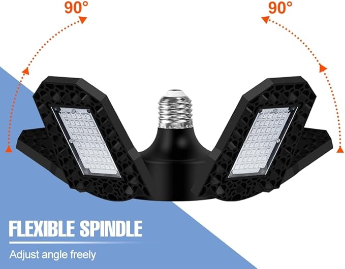 100W Deformable Plants Light E27/ E26 Sunlight 100-277V Full Spectrum Seeds Adjustable Panels Plant Lamp 110V Greenhouse Tent Hydroponic Planting Box UV/IR Indoors Vegetable Flowers Fruits Fill Light