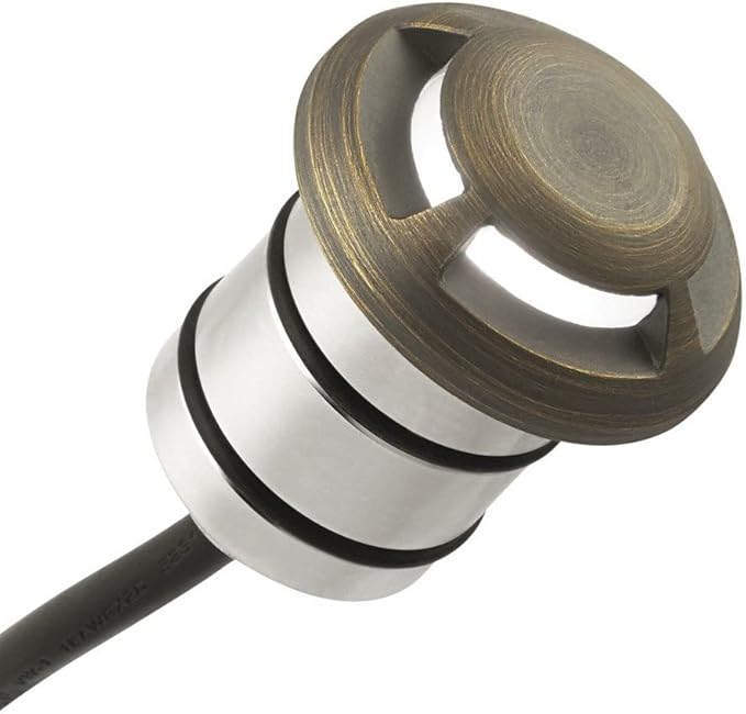 Kichler 16145CBR Transitional Mini All-Purpose Four Way Top Accessory from Landscape LED Collection in Brass Finish 2.25 inches