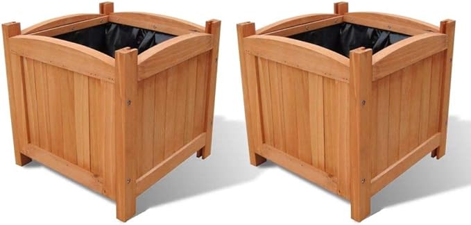 Wooden Raised Bed 11.8 x 11.8 x 11.8 Set of 2