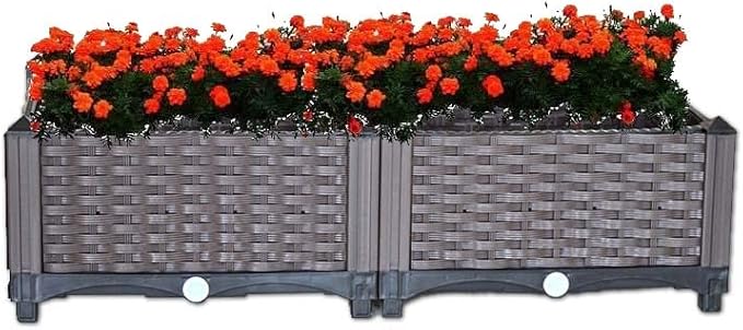 YSUEFIJO Raised Garden Bed Kit Raised Garden Bed Planter Box Outdoor Elevated Flower Box Vegetables Growing Planter Patio Gardening Planter Box