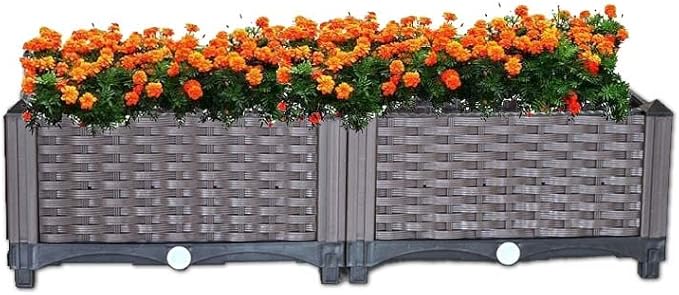 YSUEFIJO Raised Garden Bed for Vegetables Planter Box for Outdoor Plants Garden Planter Box Kit Elevated Garden Boxes Plant Pots for Vegetables Flower Herb Patio