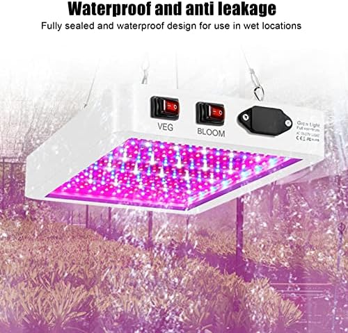 Zerodis Full Spectrum LED 2000W LED Grow Light Double Switch Plant Grow Light Comfort Full Spectrum LED Grow Light with 3 Gears for Indoor Plants Vegetable Flower(#2)