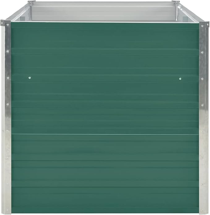 Raised Beds Patio Raised Planter Box for Vegetables Outdoor Garden Backyard Flowers Fruits 63x31.5x30.3 Galvanized Steel Green