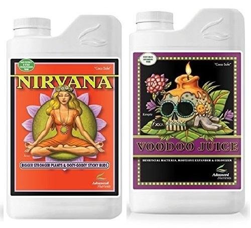 Advanced Nutrients Voodoo Juice and Nirvana 1 Liter Bundle with Conversion Chart and 3ml Pipette