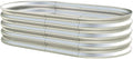 6x3x1ft Heavy Duty Metal Raised Garde Bed Kit Oval Large Metal Planter Boxes for Vegetables/Herbs/Flowers Galvanized Planter Raised Garden Beds for Outdoor with Reinforced Edges (2Pcs 6x3x1ft)