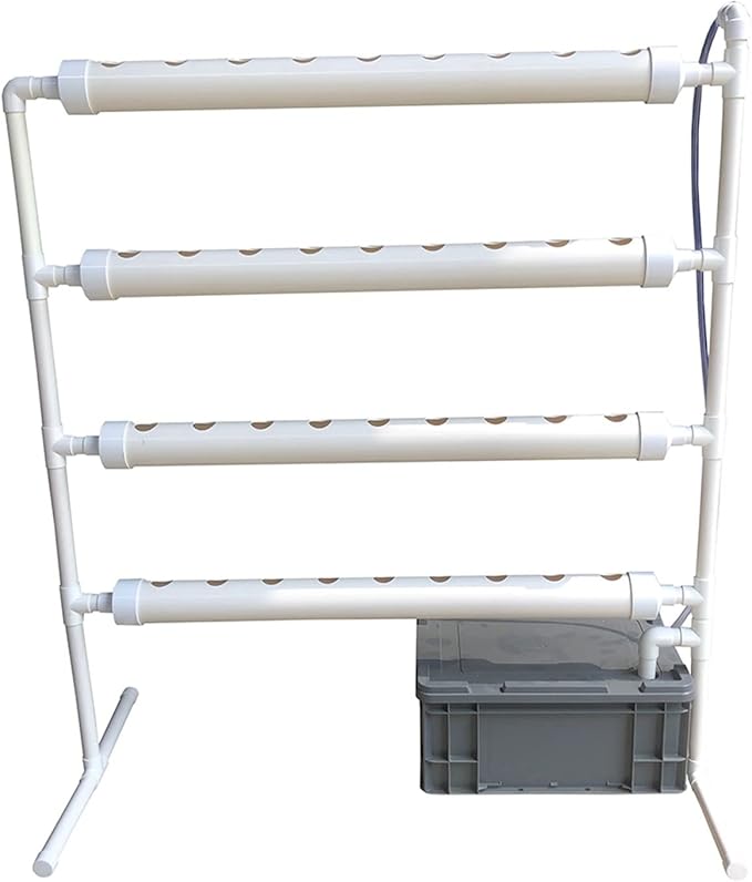 Hydroponic Equipment Hydroponic Grow Kit 36 Holes Pipe Grow Kit Indoor Greenhouse Planting Box Gardening System Nursery Pot Hydroponic Rack Indoor Garden