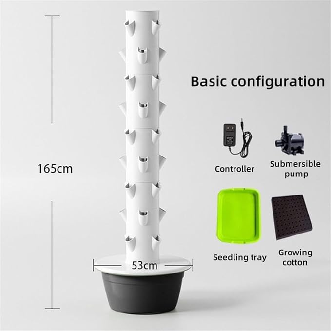 Indoor Smart Hydroponic Vertical Garden Hydroponics Growing System Kit Tower Climbing Plant Rack and Pump Germination Kit for Gardening LoverGreen9 Tier