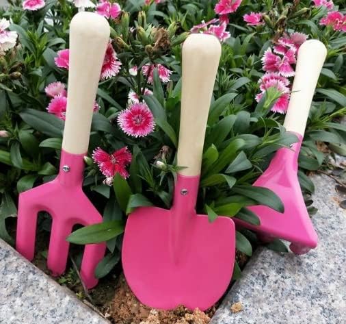 Garden Tools Garden Tool SetDuty Gardening Supplies Multifunctional Portable Outdoor Gardening Hand Tools(Pink)