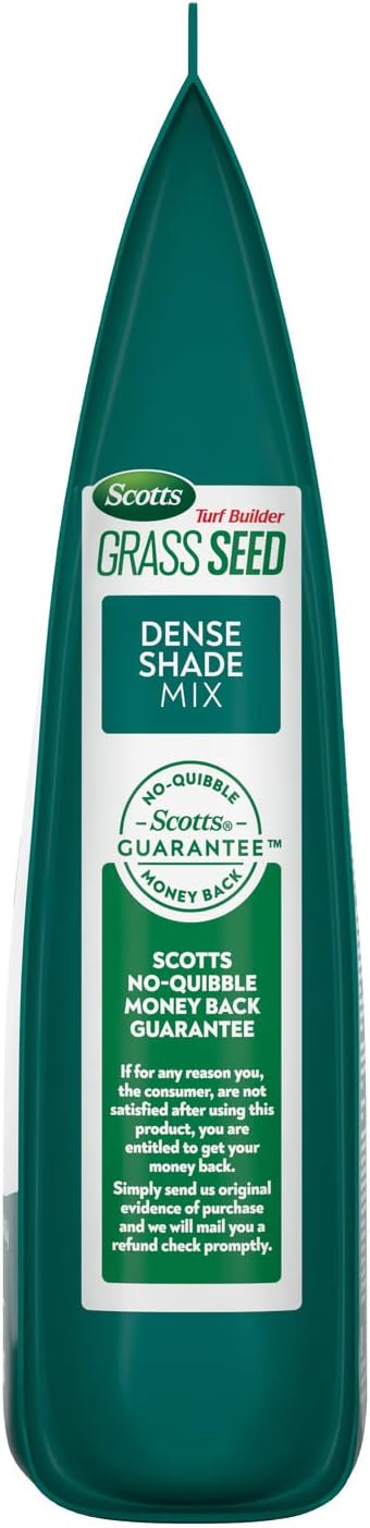 Scotts Turf Builder Grass Seed Dense Shade Mix with Fertilizer and Soil Improver Grows With Little Sunlight 2.4 lbs.