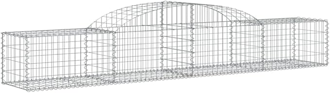 5-Pack Galvanized Iron Gabion Basket Set 118x118x24 in for Raised Garden Bed Outdoor Planter Wall Landscape Barrier Rock Cage for Yard Patio
