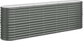 vidaXL Garden Raised Bed - Powder-Coated Steely - Sturdy and - Planter Pot - Ideal for Outdoor Gardening - Ample Space for Plant Growth - Easy Assembly Required - Anthracite Color - 88.2x15.7x2...