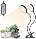 Full Spectrum Clip Plant Growing Lamp LED Grow Light for Indoor Plants 5-Level Dimmable Sunlight Grow Lamp Auto On Off Timing with Auto Timer 4/8/12H