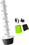 Hydroponic Tower Hydroponics Growing System Kit Accessories Gardening Pots Practical Vertical Planter for Strawberries Black L