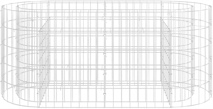 Gabion Raised Bed Galvanized Iron Fence Fencing Retaining Wall Steel Grid Welded Wire Garden Landscape (47.2 x 19.7 x 19.7 in)