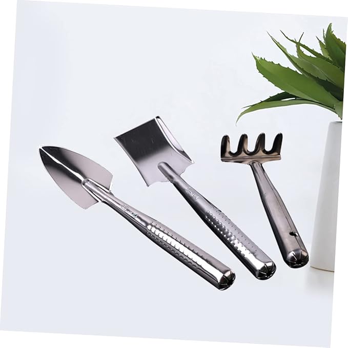 Happyyami 2 Sets 3pcs Rake Spade Shovel Succulents Tool