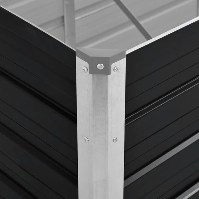 SKM Garden Raised Bed Anthracite 100x40x45 cm Galvanised Steel (Weight-5KG)