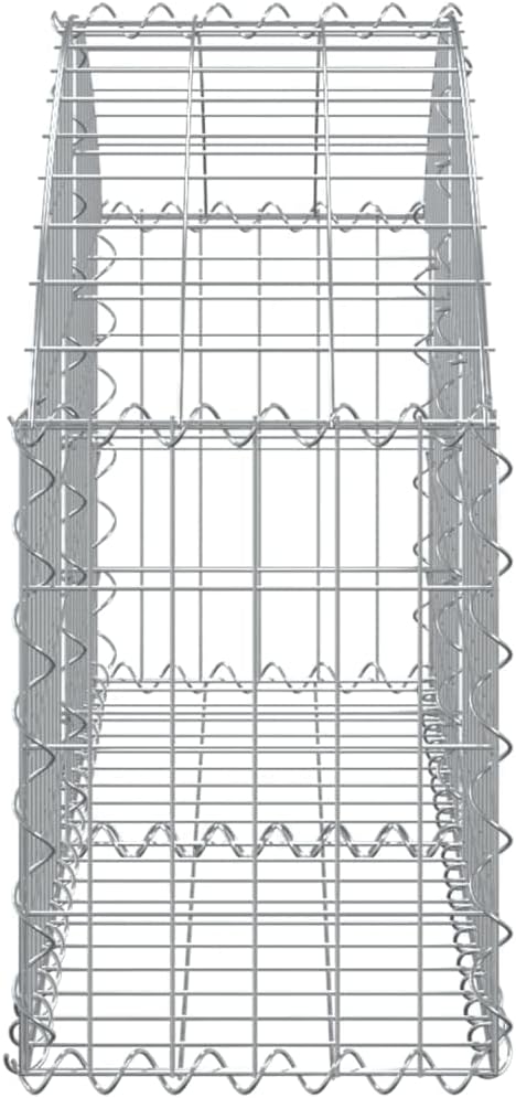 Arched Galvanized Raised Garden Bed Planter 39.4x39.4x23.6 Silver Outdoor Gabion Basket Rustproof for Patio Backyard Landscaping