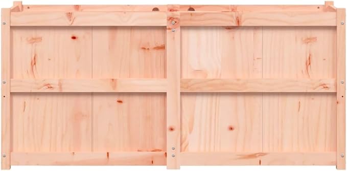 Extra Large Garden Planter Solid Douglas Fir Wood Untreated Rustic Finish 59.1in Rectangular Raised Garden Bed for Outdoor Plants Patio Balcony